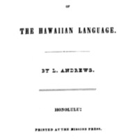 Grammar of the Hawaiian Language